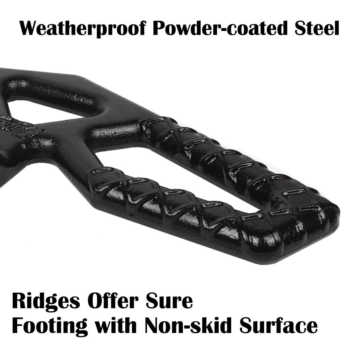 Eapele close-up of ridged anti-slip surface providing secure traction when standing