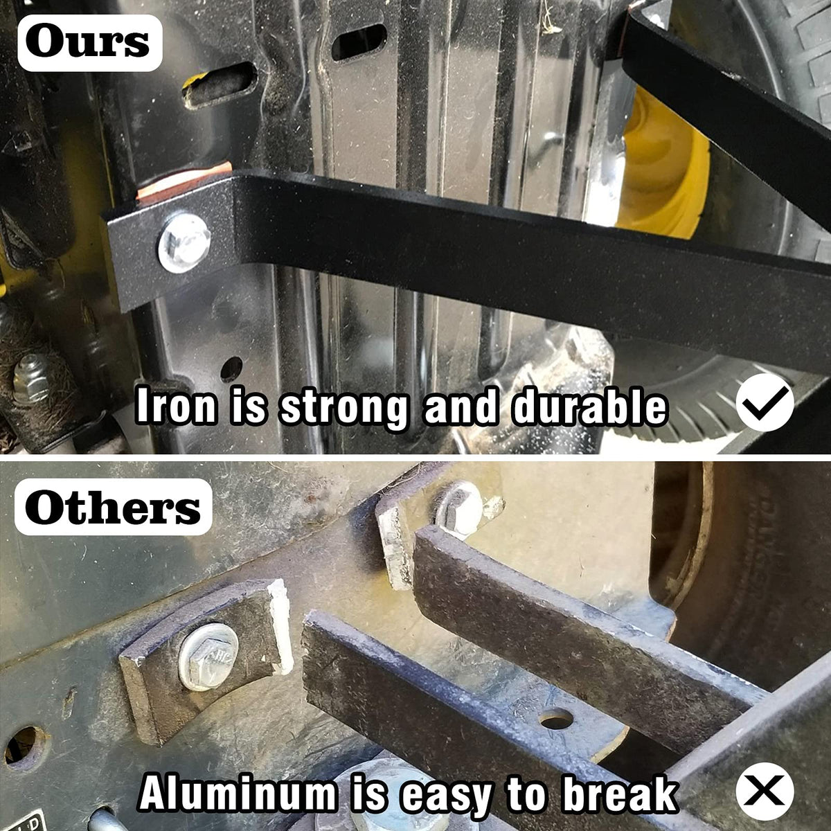 Eapele installation hardware and bars showing included parts for flexibility
