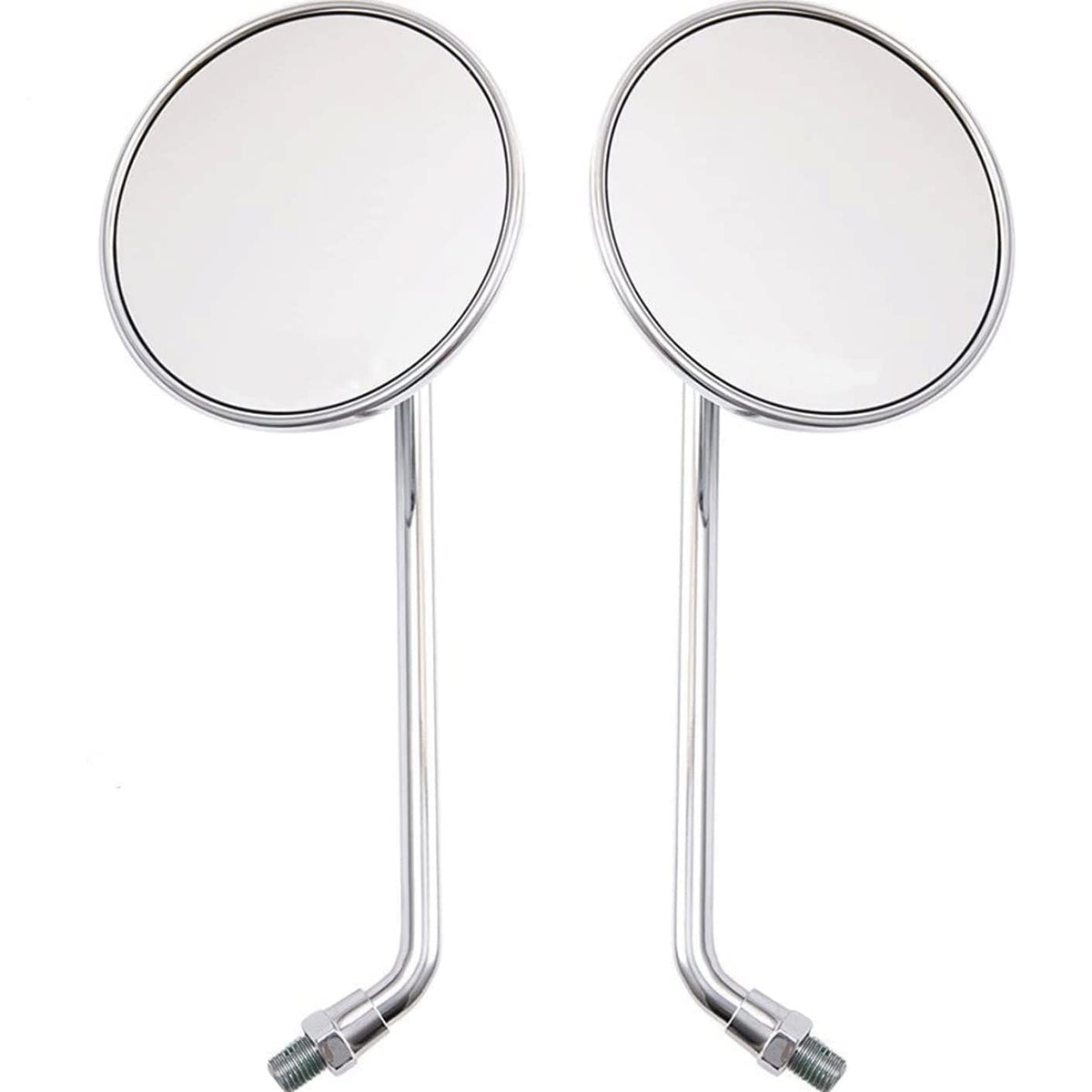 Earlyred chrome round mirror front view showing polished finish and clear reflection benefit