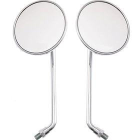 Earlyred chrome round mirror front view showing polished finish and clear reflection benefit