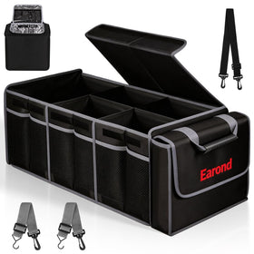 EAROND front view showing organizer layout and benefits for trunk storage