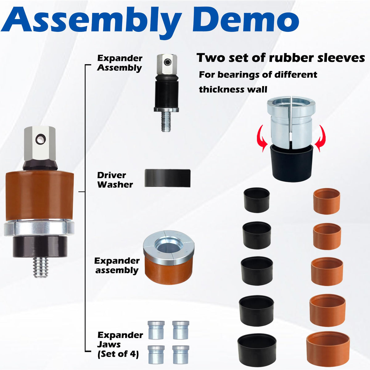 easchwork tool in use on engine illustrating precise, scratch-free cam bearing removal