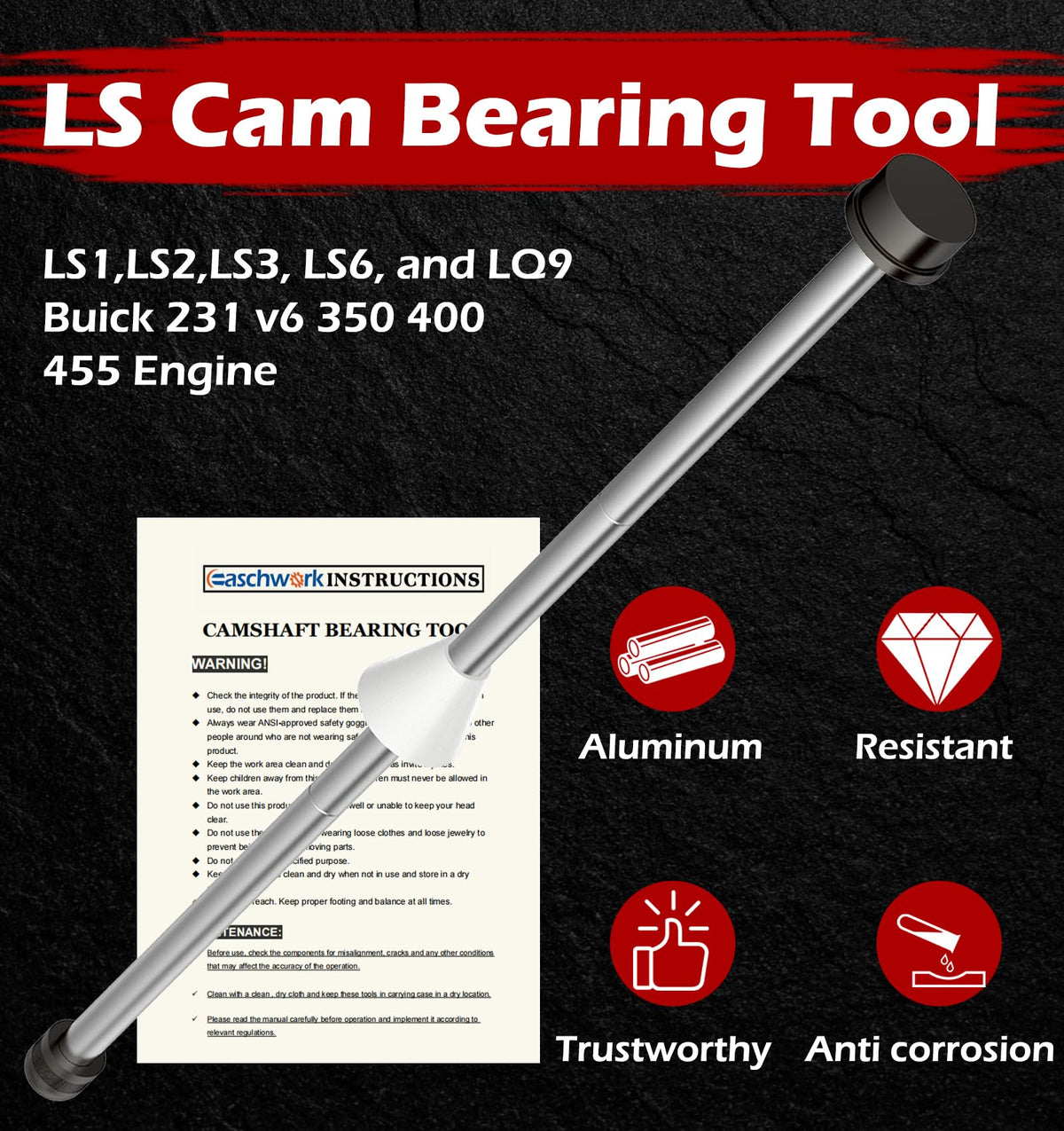 easchwork tool beside ruler to show scale and easy handling for shop or garage