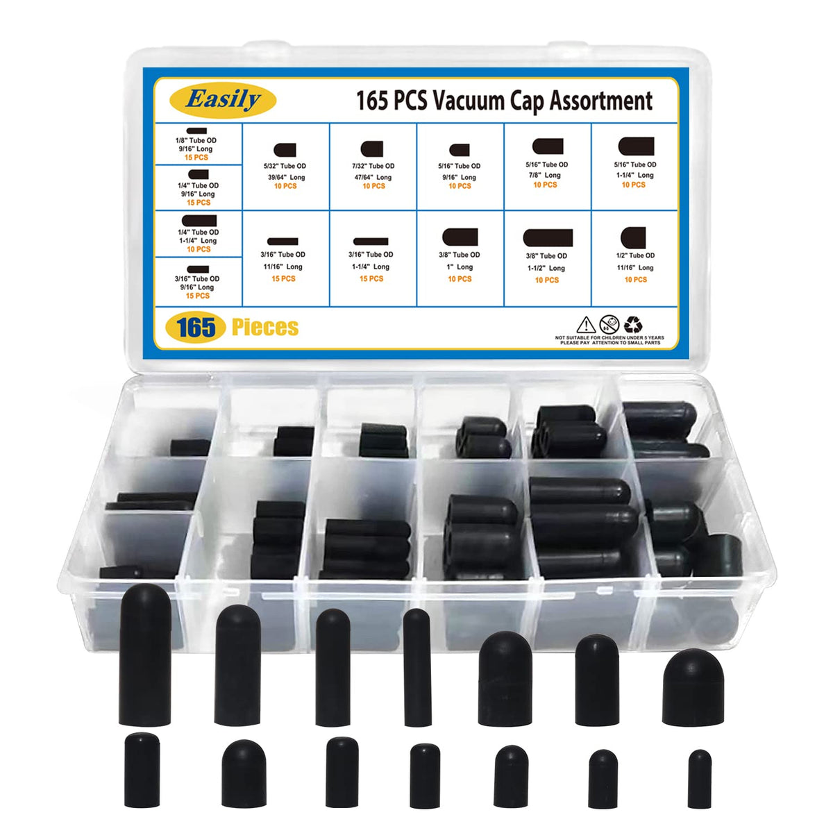 Easily front packaging showing kit case and label, organized storage benefit