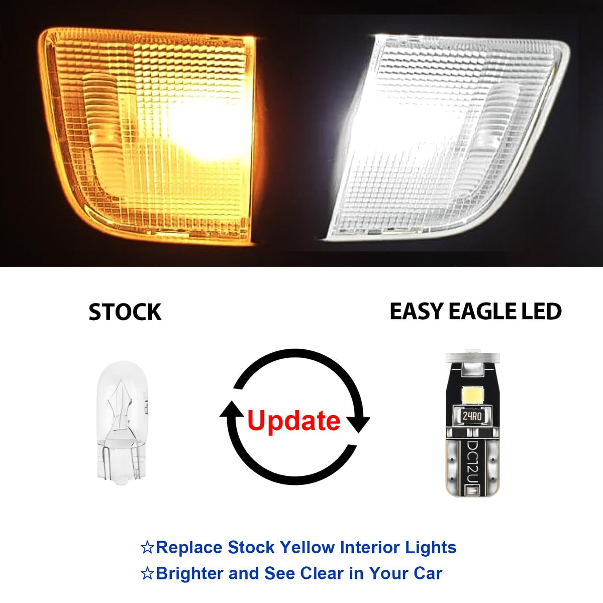 EASY EAGLE cabin demonstration lighting front seats with brighter visibility benefit
