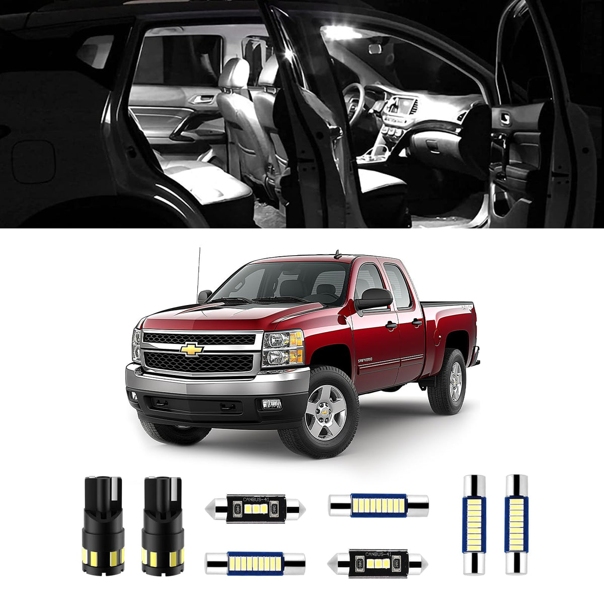 EASY EAGLE front packaging showing full 12-piece LED kit, clear identification and benefit