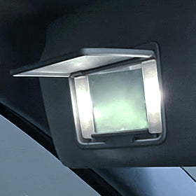 EASY EAGLE license plate light installed showing bright, energy-efficient illumination