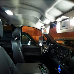 EASY EAGLE license plate light installed on Silverado, enhancing rear visibility and style