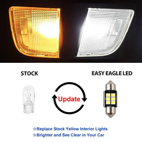 EASY EAGLE close-up of map and dome LEDs showing crisp white light benefit