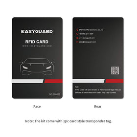 EASYGUARD product label and specs sticker confirming model and voltage