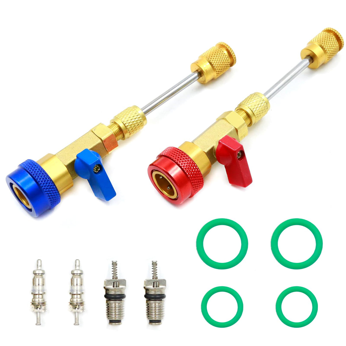 EATAKWARD adapters laid out for R134a R1234yf and R22 showing compatibility options