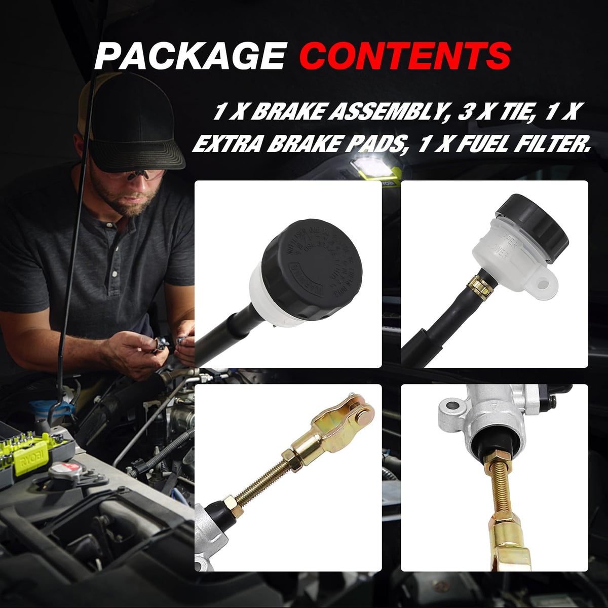 EATAKWARD master cylinder close-up highlighting durable construction and control
