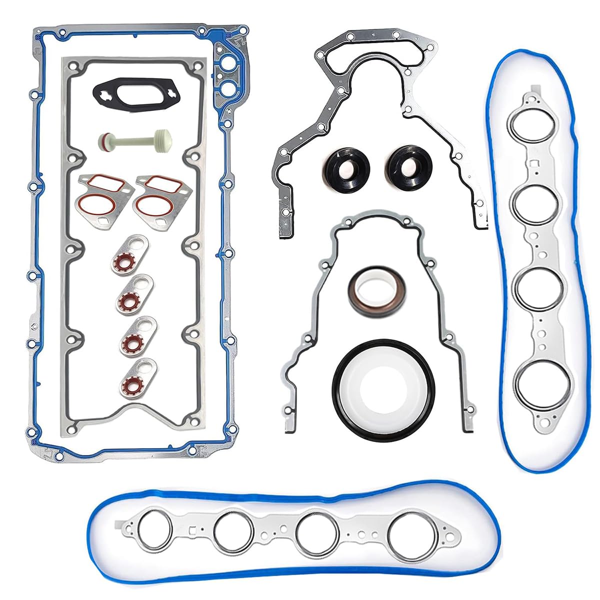 EAUTOR full gasket kit laid out showing complete contents and organized fitment benefit