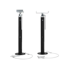 Eaz-Lift Camco front view of both supports showing robust steel construction and durability benefit