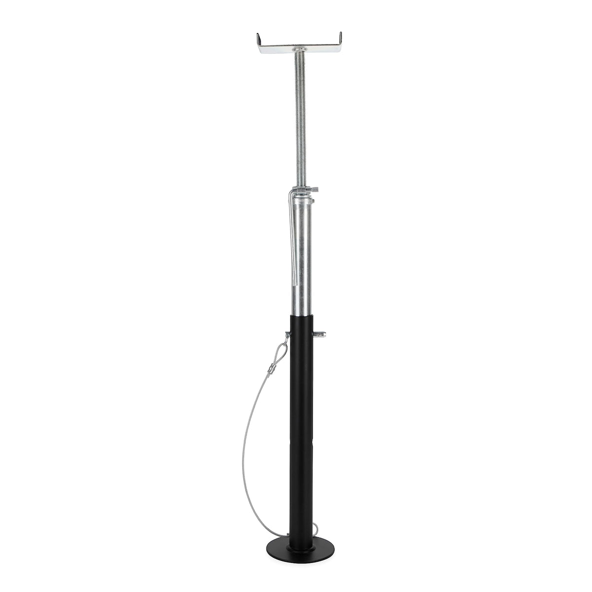 Eaz-Lift Camco beside ruler showing collapsed and extended lengths for easy size comparison