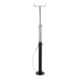 Eaz-Lift Camco beside ruler showing collapsed and extended lengths for easy size comparison