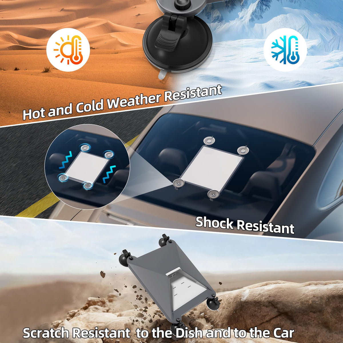 EAZUSE detail of four suction cups illustrating strong suction and vibration reduction