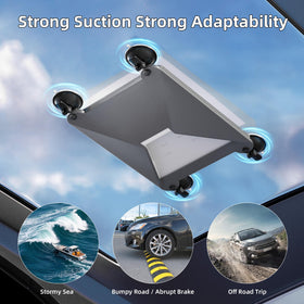 EAZUSE Starlink Mini mounted on car sunroof demonstrating quick tool-free installation