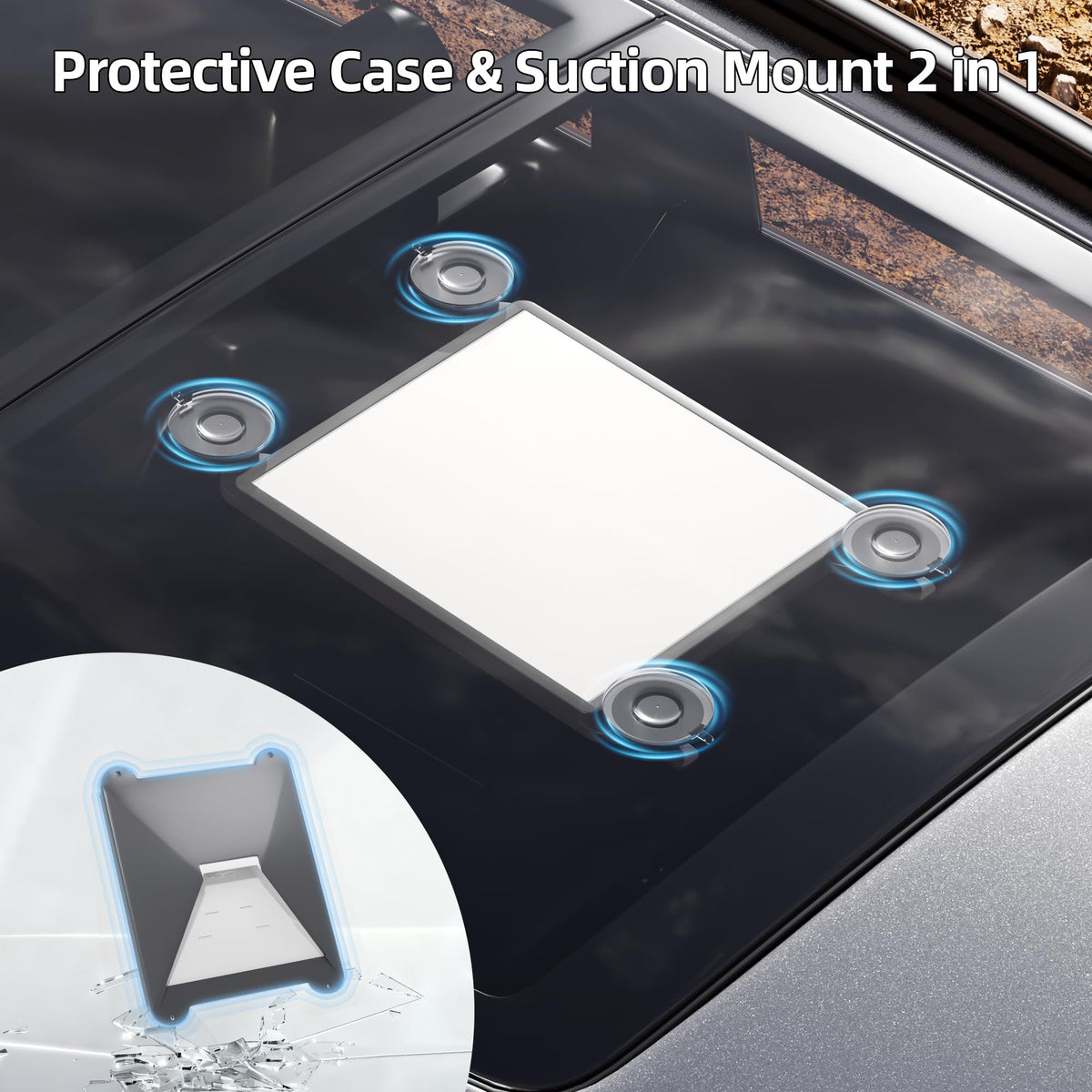 EAZUSE close-up of silicone protective case showing scratch-resistant padding benefit