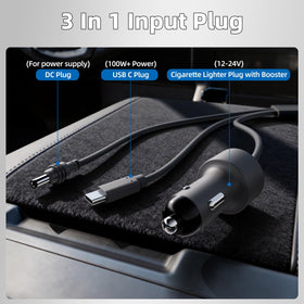 EAZUSE booster cigarette-lighter adapter illustrating stable 18V output