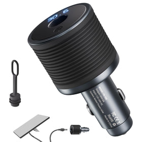 EAZUSE adapter front view showing port and switch for reliable power