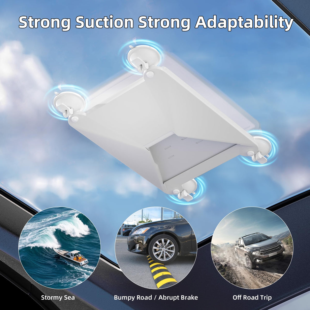 EAZUSE Starlink Mini mounted on car sunroof showing easy, drill-free setup