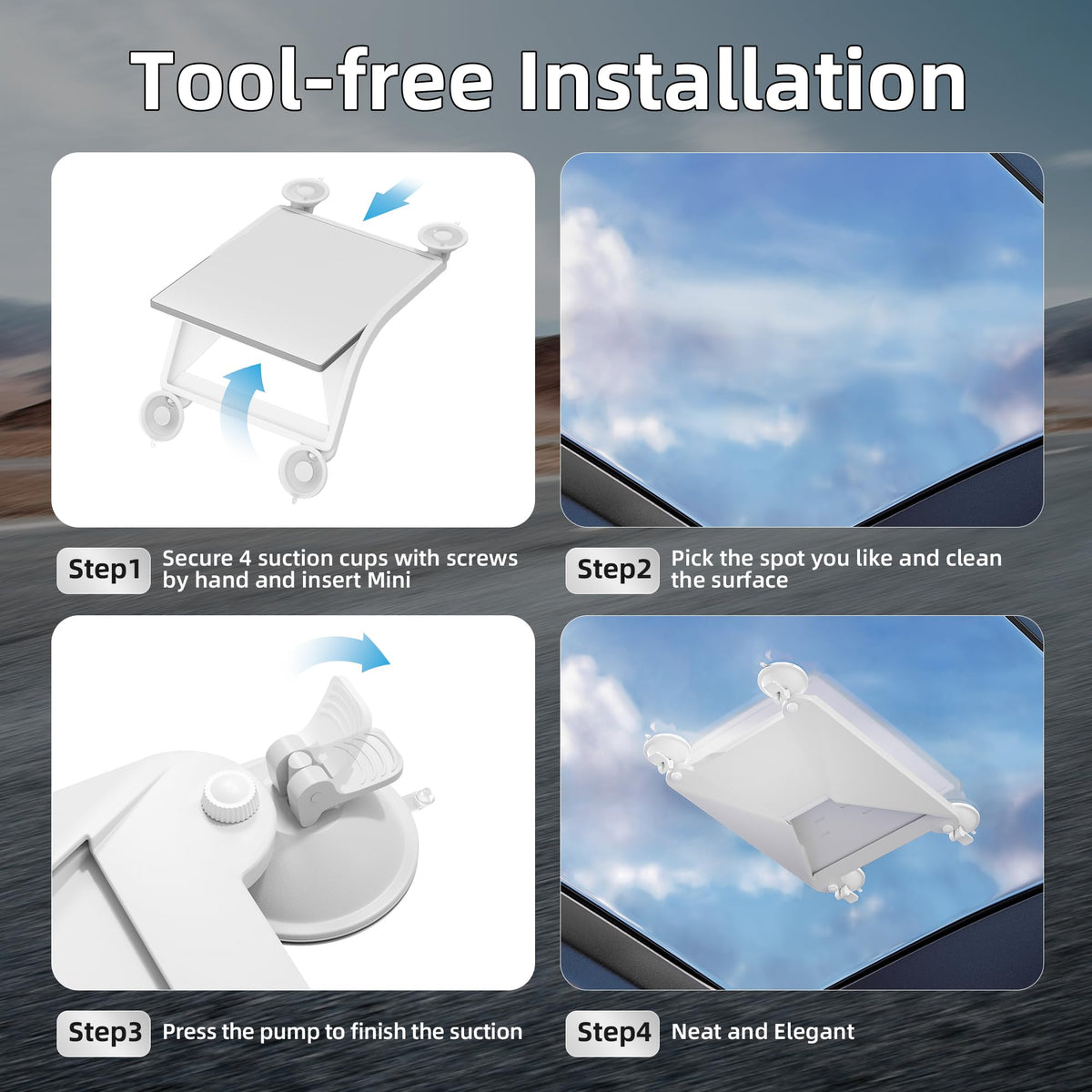 EAZUSE Starlink Mini on boat window showing stable, weather-ready attachment