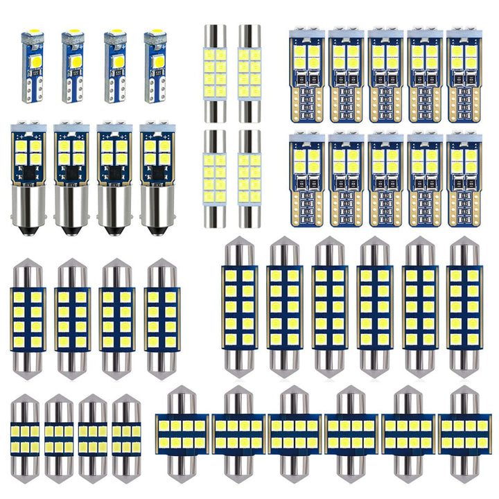 EBAIFUN kit front view showing all 42 bulbs and organization, clear identification benefit