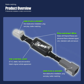 EBAIFUN inline harness connector close-up showing secure plug-and-play benefit
