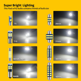 EBAIFUN installed in car dome and map light, demonstrates brighter interior visibility benefit
