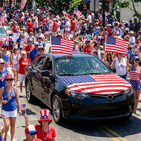 EBaokuup lifestyle parade scene displaying patriotic decoration that enhances event presence