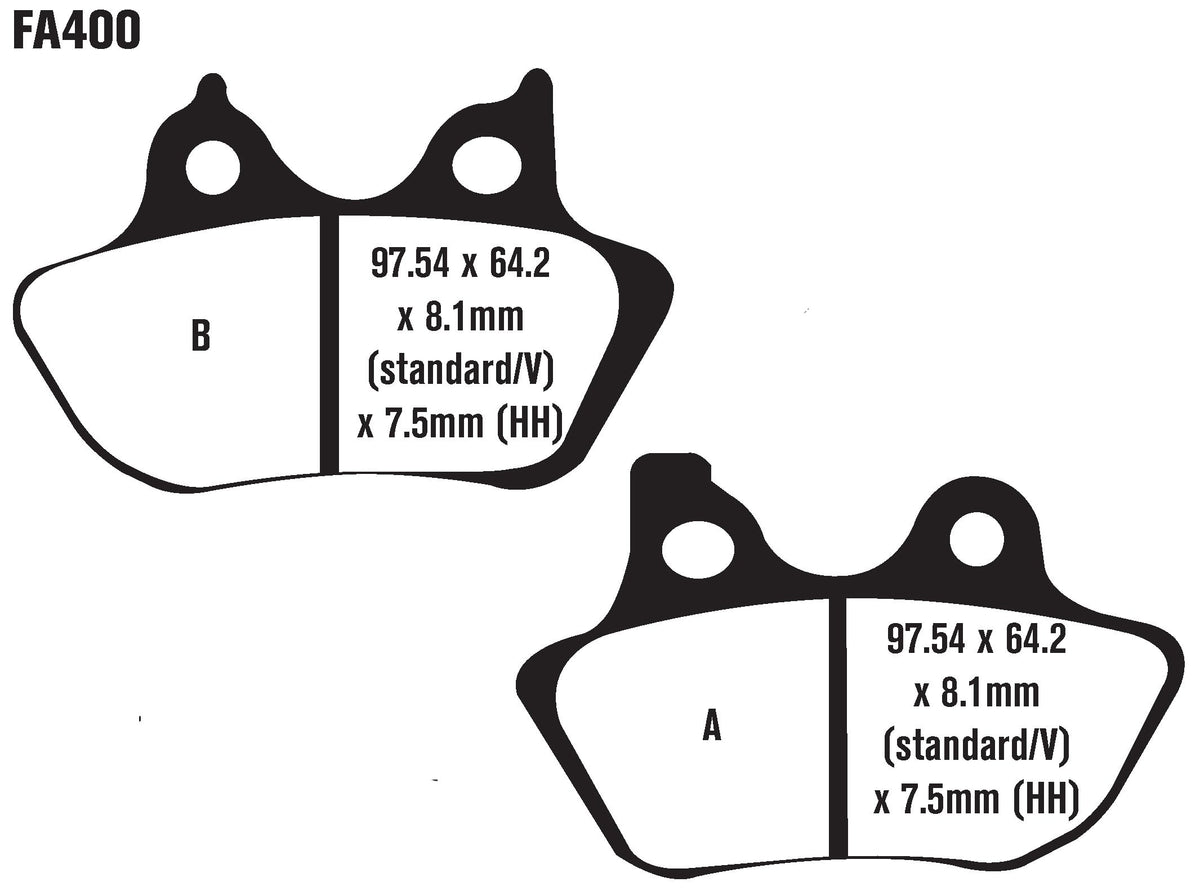 EBC FA400V close-up friction surface highlighting semi-sintered texture for durable braking