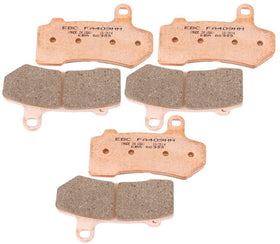 EBC double-h kit front view showing pads and fitment benefit