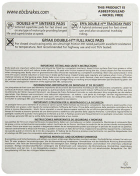 EBC FA347HH close-up of friction surface highlighting compound texture and durability