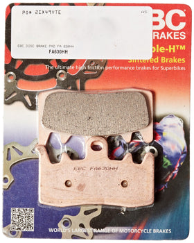 EBC FA630HH front view showing pad shape and backing plate for precise fit and strong stopping