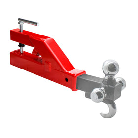 EBESTTECH hitch next to ruler showing dimensions and clear sizing benefit