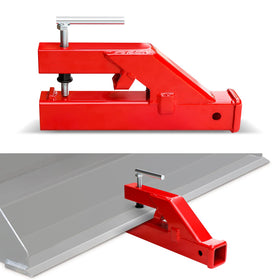 EBESTTECH side profile mounted on bucket showing quick clamp-on installation benefit