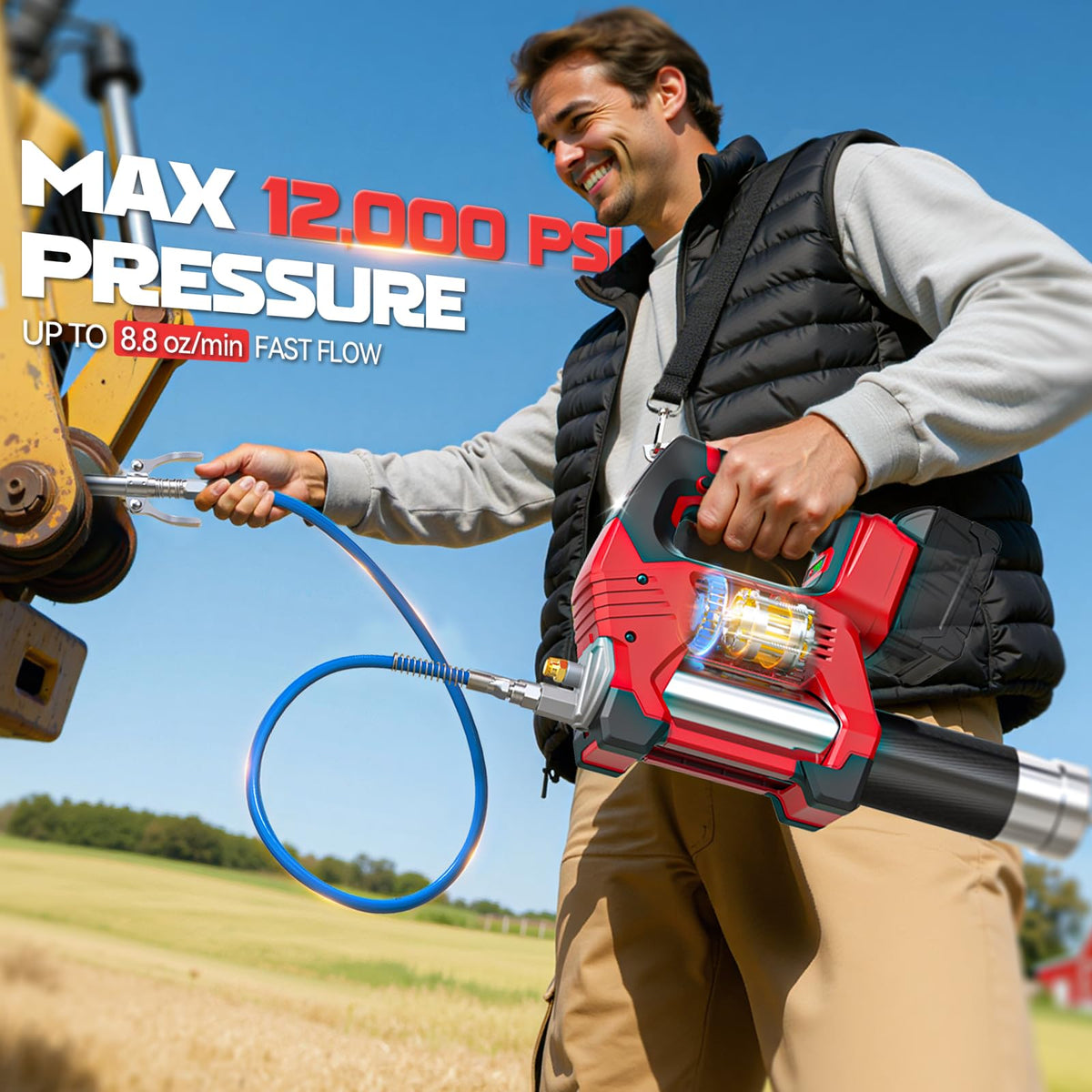 Ecarke hose and couplers displayed for versatile connection options