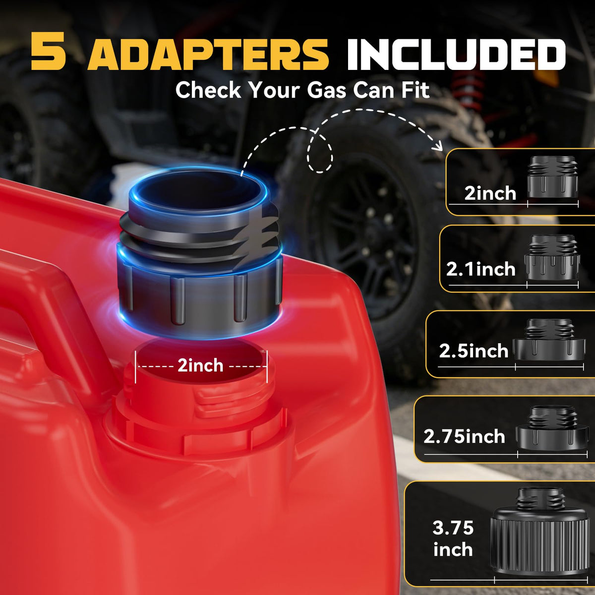 Ecarke transferring fuel into a lawn tractor to save refill time