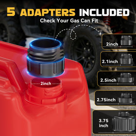 Ecarke transferring fuel into a lawn tractor to save refill time