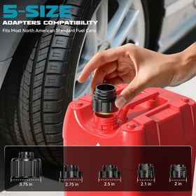 Ecarke next to a standard gas can showing scale and portable size advantage