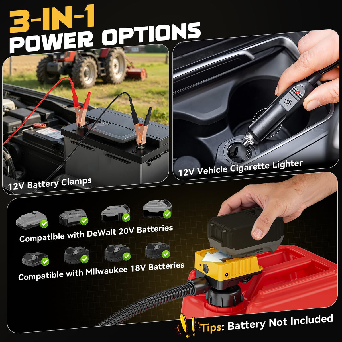 Ecarke connected to a vehicle cigarette lighter for roadside power flexibility