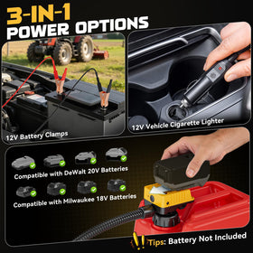 Ecarke connected to a vehicle cigarette lighter for roadside power flexibility