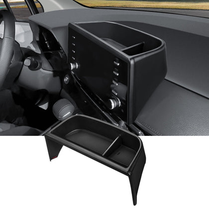 Ecarzo front view of dash tray showing clean OEM fit and added storage benefit