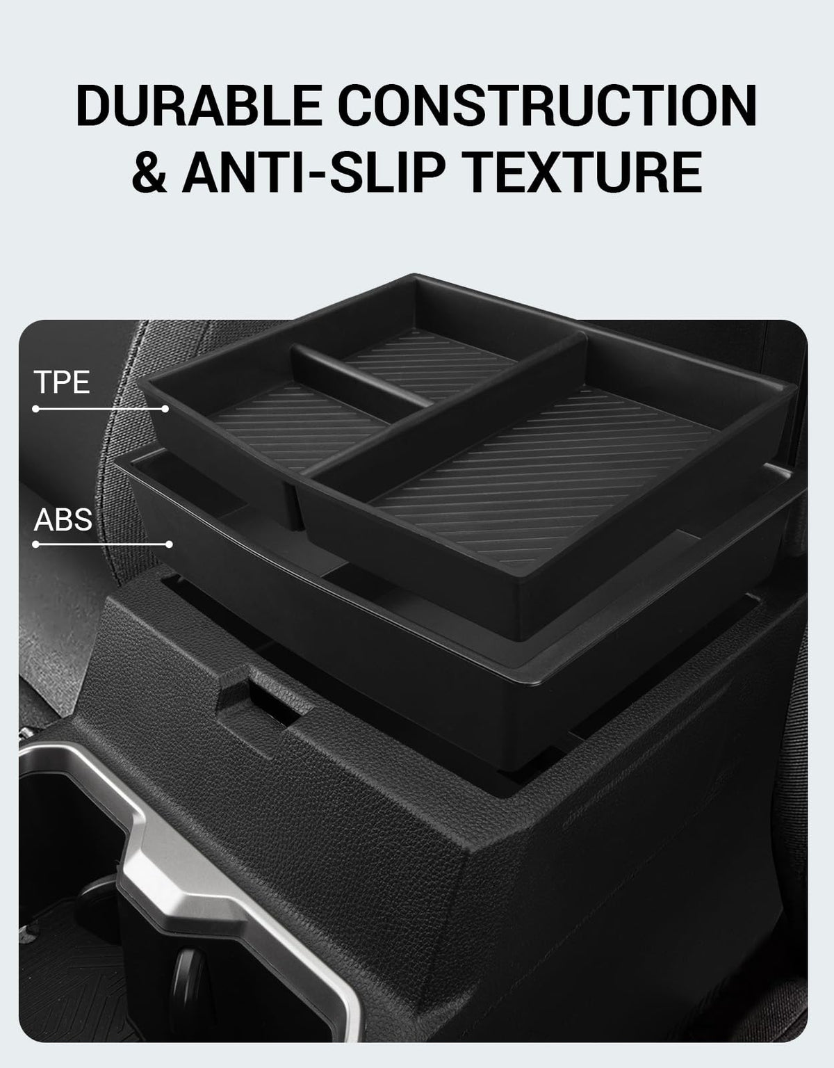 Ecarzo inner liner texture close-up showing anti-slip surface for safety