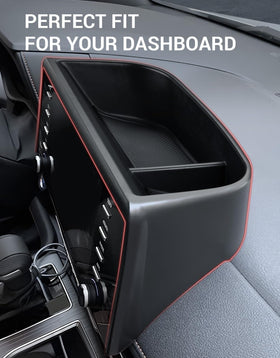 Ecarzo installed behind Sienna screen demonstrating concealed storage benefit