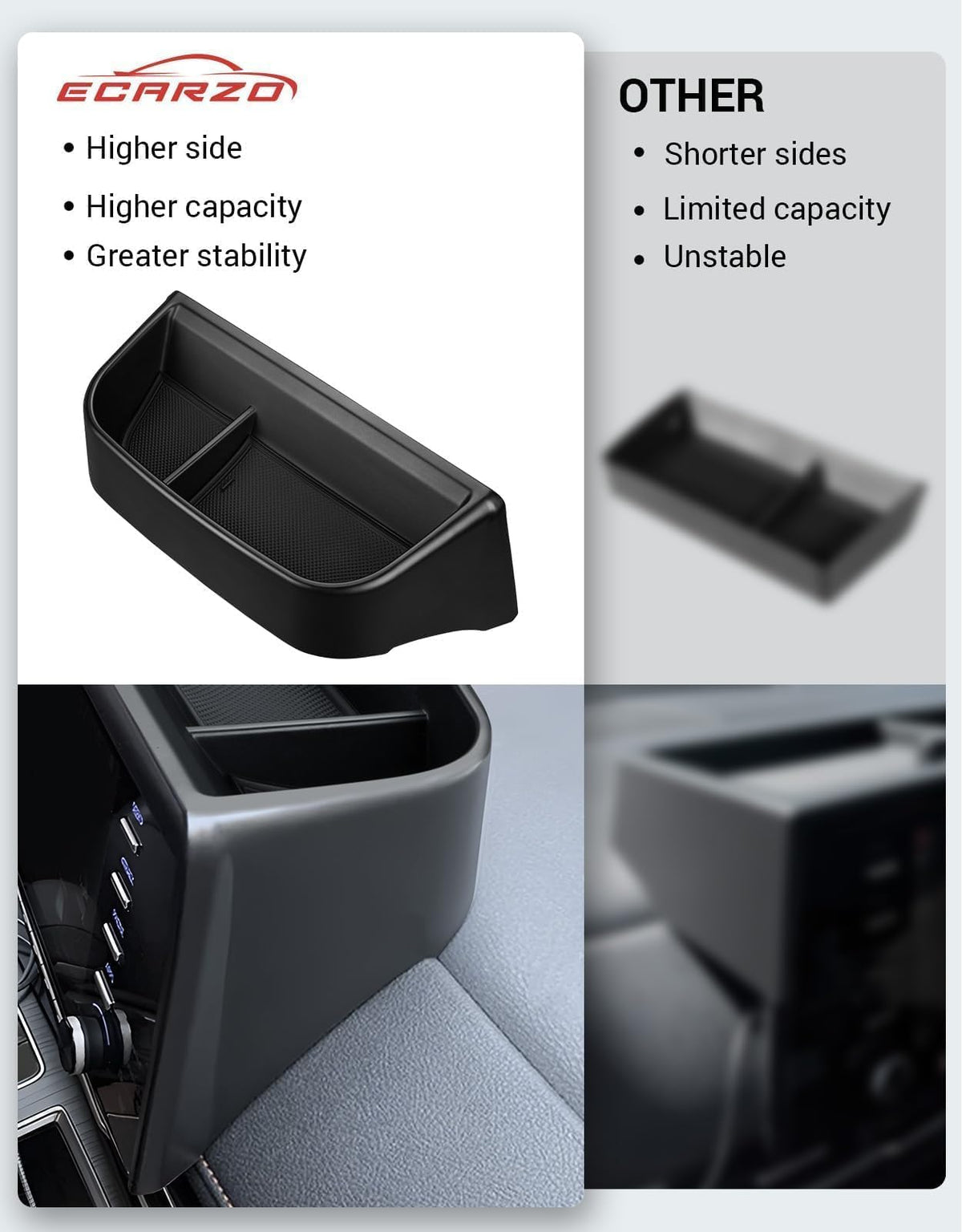 Ecarzo anti-slip mat detail protecting items and preventing sliding benefit