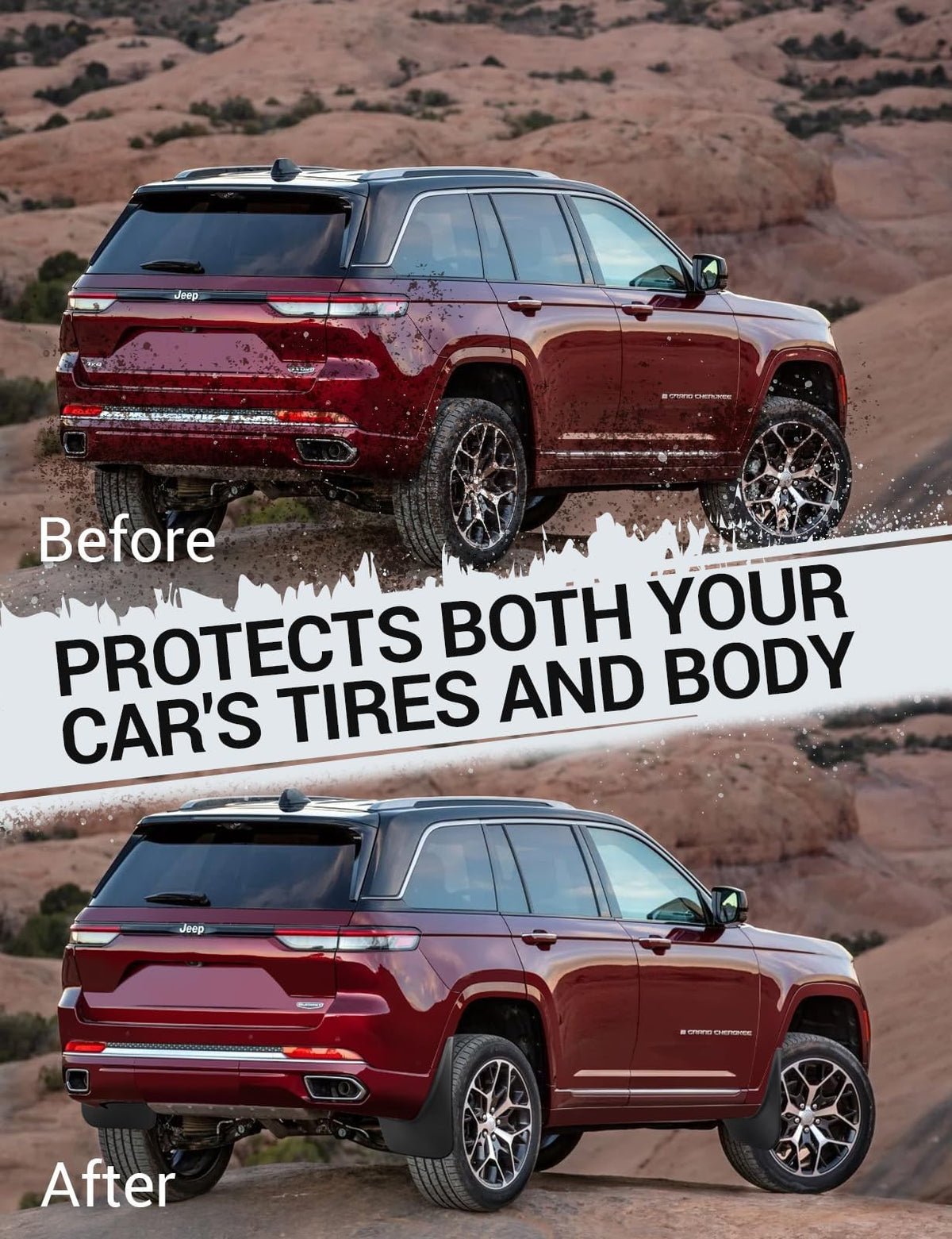 Ecarzo rear passenger mud flap installed protecting lower body