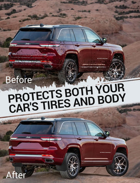 Ecarzo rear passenger mud flap installed protecting lower body