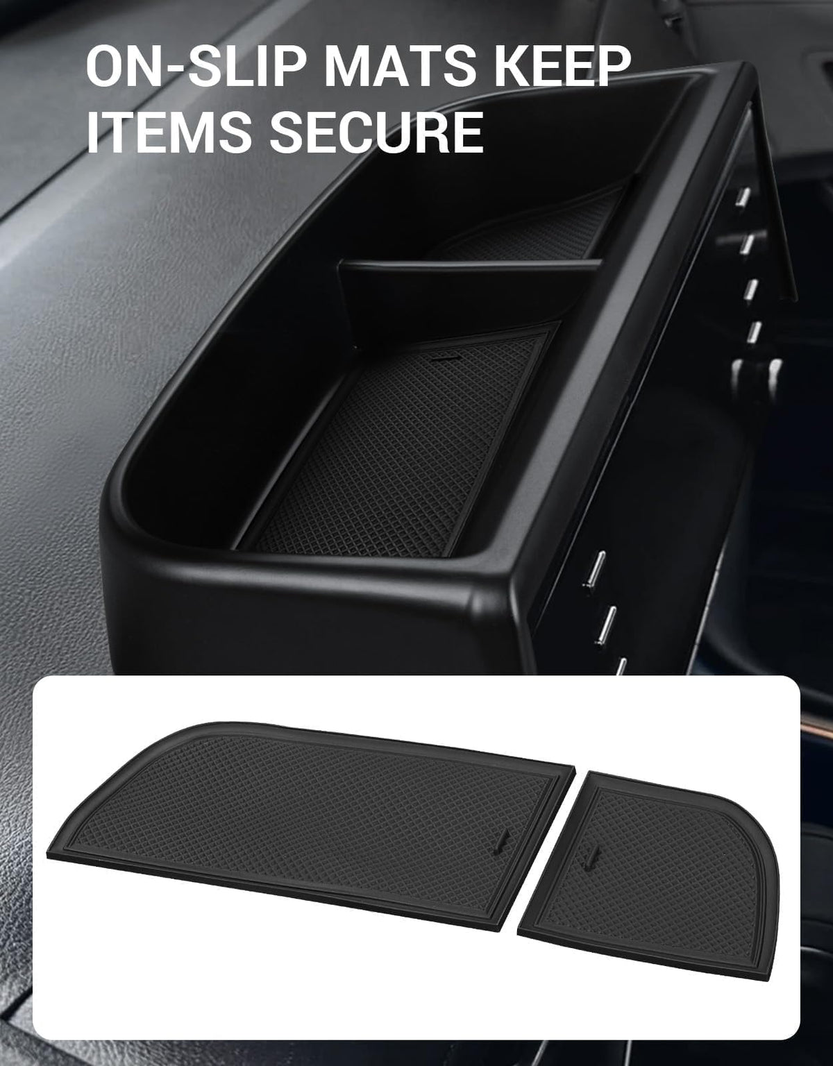 Ecarzo tray holding sunglasses and phone for organized, clutter-free benefit